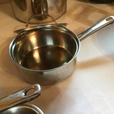 169: Lot of Stainless Steel Cookware 