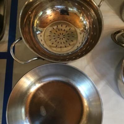 169: Lot of Stainless Steel Cookware 