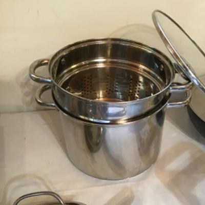 169: Lot of Stainless Steel Cookware 