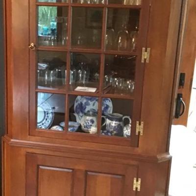 192: Bartley Collection Cherry Corner Cabinet 