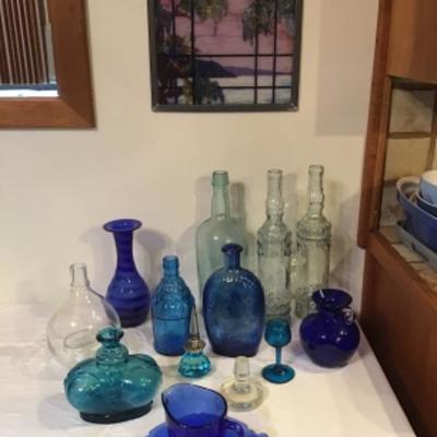 194: MMA Louis Comfort Tiffany Wysteria Window Art with Bottles 