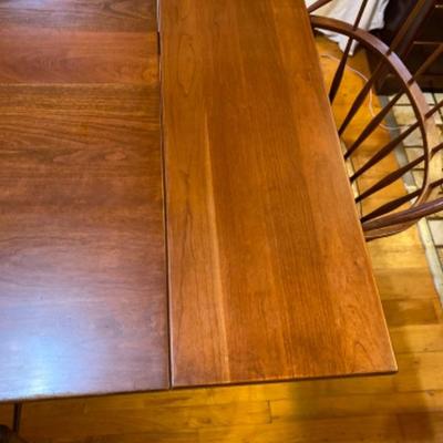 197: Bartley  Cherry Table with 6 Windsor Style Chairs 