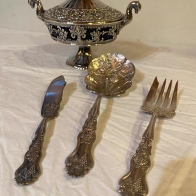199: Four Piece Silver plated Serving Set 