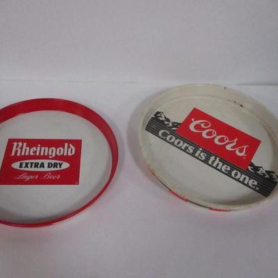 Lot 135 - Beer Trays - Round - Rheingold & Coors