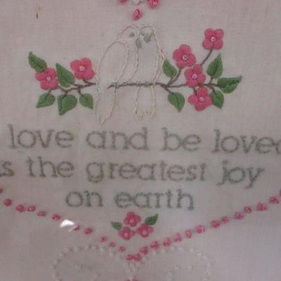 Lot 140 - Embroidery Wall Hanging 17 3/4" x 17 3/4 