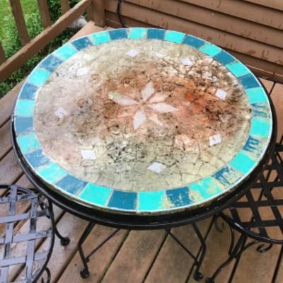 203 bistro table with two chairs