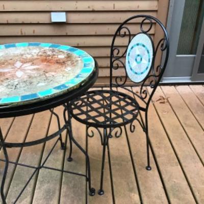 203 bistro table with two chairs