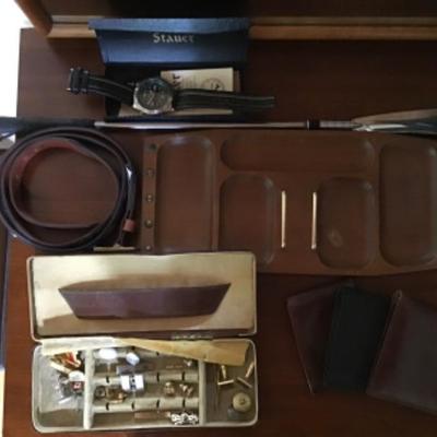 217 Stauer Watch, Calvin Klein Wallet, Cuff Links