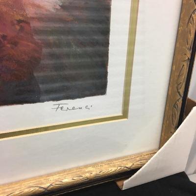 Hedva Ferenci - "Blue Dancer" Limited Edition Serigraph, Numbered and Hand Signed