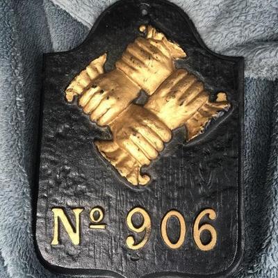 Fire Plaque No. 906 â€œHand In Hand Insuranceâ€