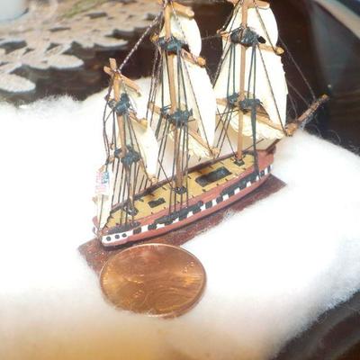 "USS Constitution Mini Fleet Model." Hand made 1983.