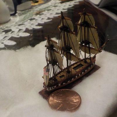 "USS Constitution Mini Fleet Model." Hand made 1983.