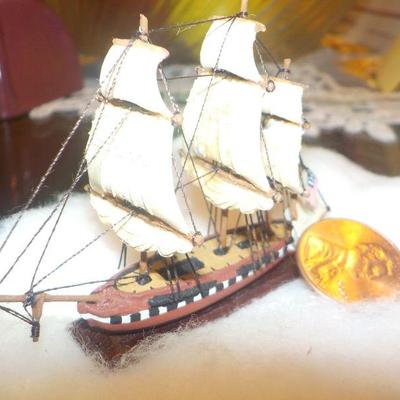 "USS Constitution Mini Fleet Model." Hand made 1983.