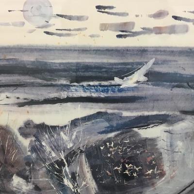 c.1960 Fred Messersmith â€œShore Birdsâ€ Signed Lithograph 