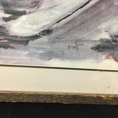 c.1960 Fred Messersmith â€œShore Birdsâ€ Signed Lithograph 