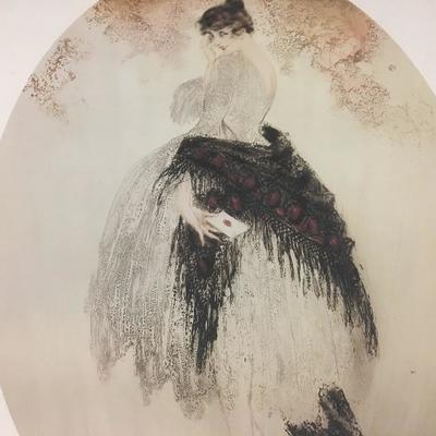 Louis Icart Fashion Art Vintage Lithograph 