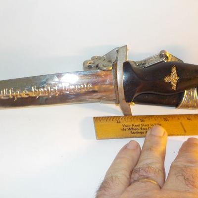 " German WW 2 Military dagger reproduction 14 in. full size,"