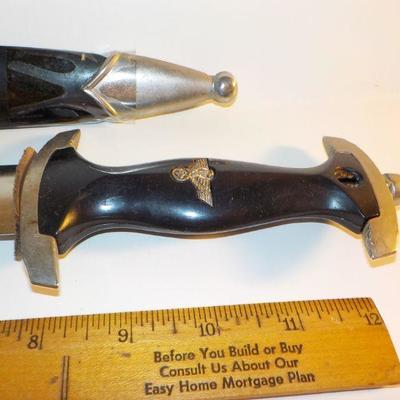 " German WW 2 Military dagger reproduction 14 in. full size,"