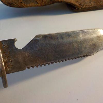" 9  inch Aidaco Bowie Hunting knife with sheath".