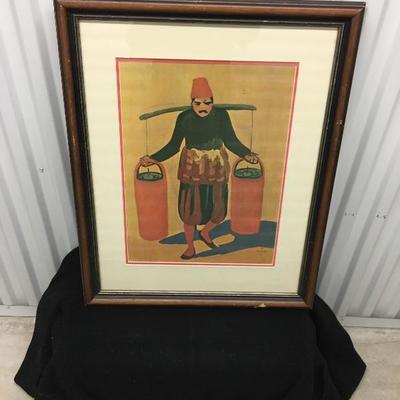 Vintage MATIROS SARYAN â€œLemonade Vendorâ€ Russian Art