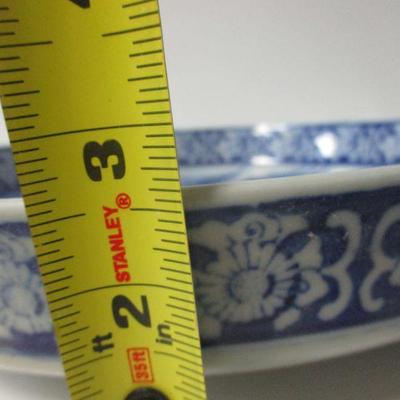Lot 8 -Vintage Blue & White Porcelain 12" Serving Bowl