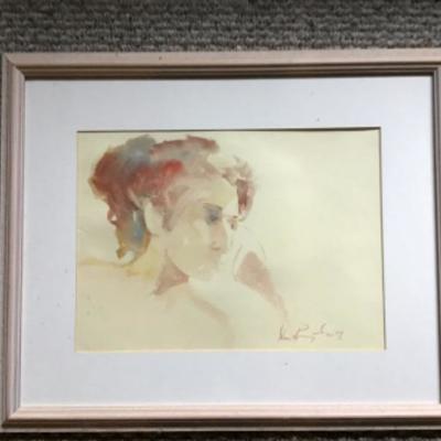 283 Original Watercolor Portrait by Jean Ranney Smith