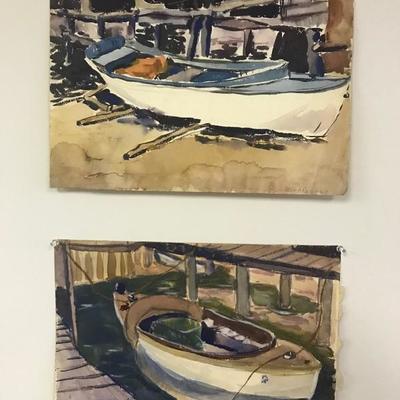 295 Pair of Original Watercolor by Glen Ranney