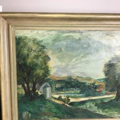 303 Original Oil Painting "Country Landscape" by Glen Ranney