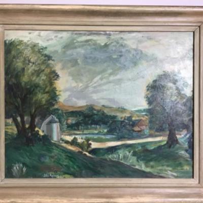 303 Original Oil Painting "Country Landscape" by Glen Ranney