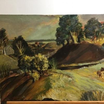 308 Signed Original Oil Painting on a Board by Glen Ranney