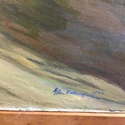 310 Signed Original Oil Landscape Painting by Glen Ranney 1943