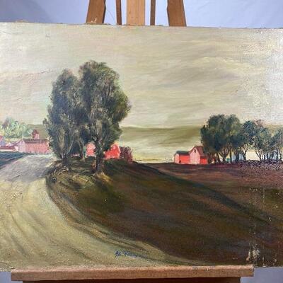310 Signed Original Oil Landscape Painting by Glen Ranney 1943