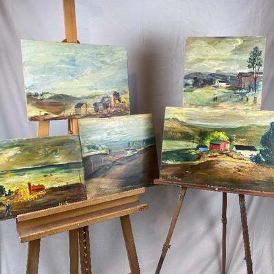 316. Five Signed Original Oil Paintings by Glen Ranney
