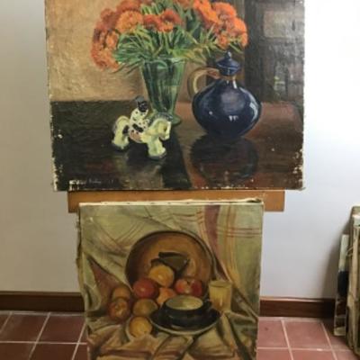 321:  Two Original Still Life Oil Paintings By Mildred Ranney