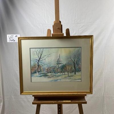 326: Capital in the Winter Print by Jean Ranney Smith 