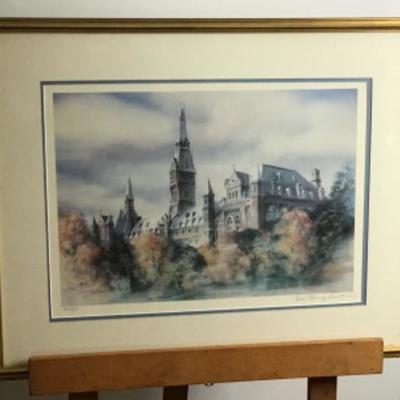 328 Signed & Numbered Lithograph by "Georgetown Towers" by Jean Ranney Smith 