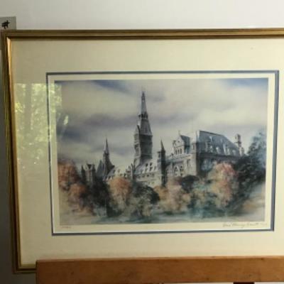 328 Signed & Numbered Lithograph by "Georgetown Towers" by Jean Ranney Smith 