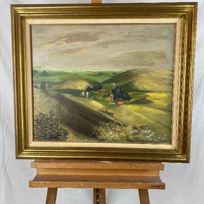 329 Original Landscape Oil Painting" Farm in the Valley" by Glen Ranney