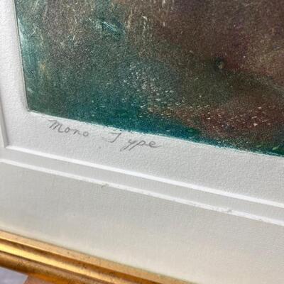 330: Signed Monotype " Blue Ridge Valley" by Jean Ranney Smith