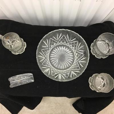 5 pc. Crystal Glassware Lot with LENOX Bowl