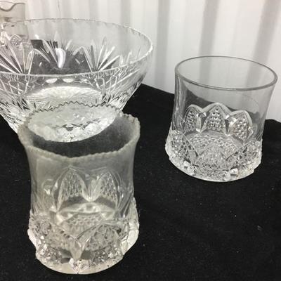 5 pc. Crystal Glassware Lot with LENOX Bowl