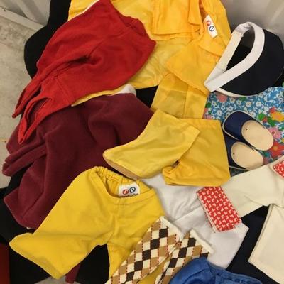 Large lot of Vintage and Rare Doll Clothes Fisher Price