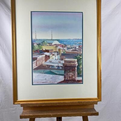 333 Original Watercolor " Rooftop View"  by Jean Ranney Smith â€˜