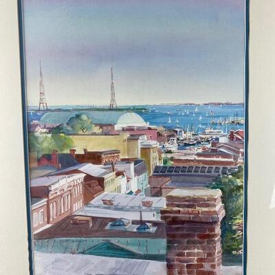333 Original Watercolor " Rooftop View"  by Jean Ranney Smith â€˜