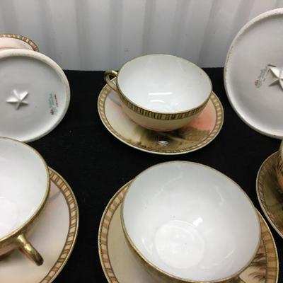 Hand Painted Porcelain Tea Set Vintage Japan