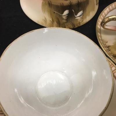 Hand Painted Porcelain Tea Set Vintage Japan