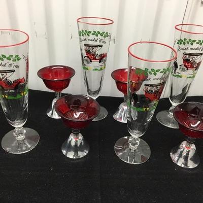 Glassware and Bell Collection with Buick