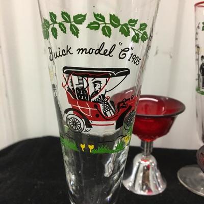 Glassware and Bell Collection with Buick
