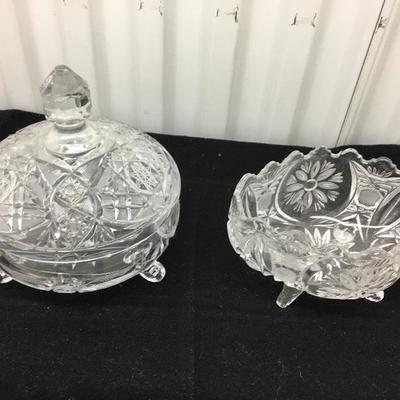 Glassware and Cut Crystal Lot with 2 pieces