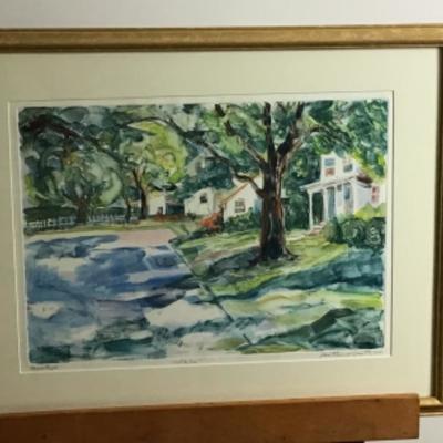 340 Signed  Monotype "Cul de Sac"  by Jean Ranney Smith â€˜04